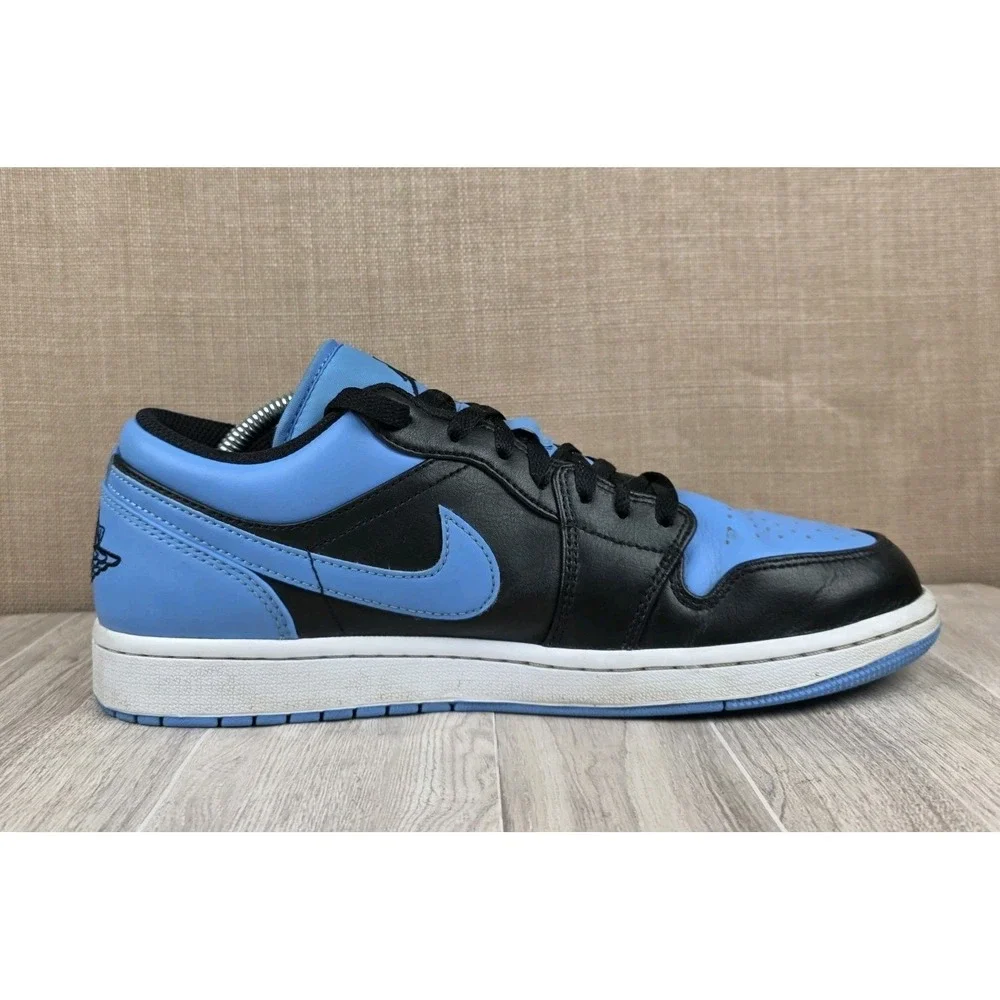 Nike Air Jordan 1 Low UNC University Blue Black Sneakers 553558-041 Mens US 10